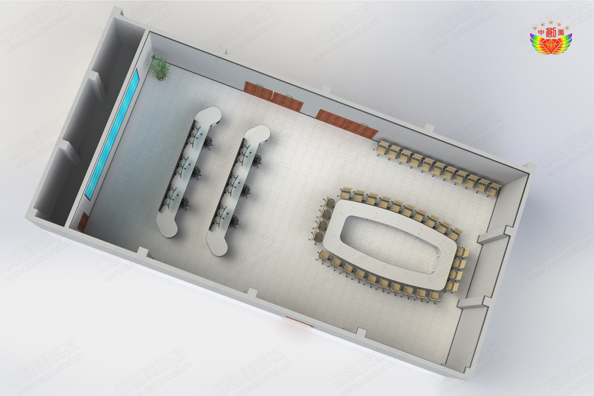 公安合成作戰(zhàn)指揮中心調度臺效果圖
