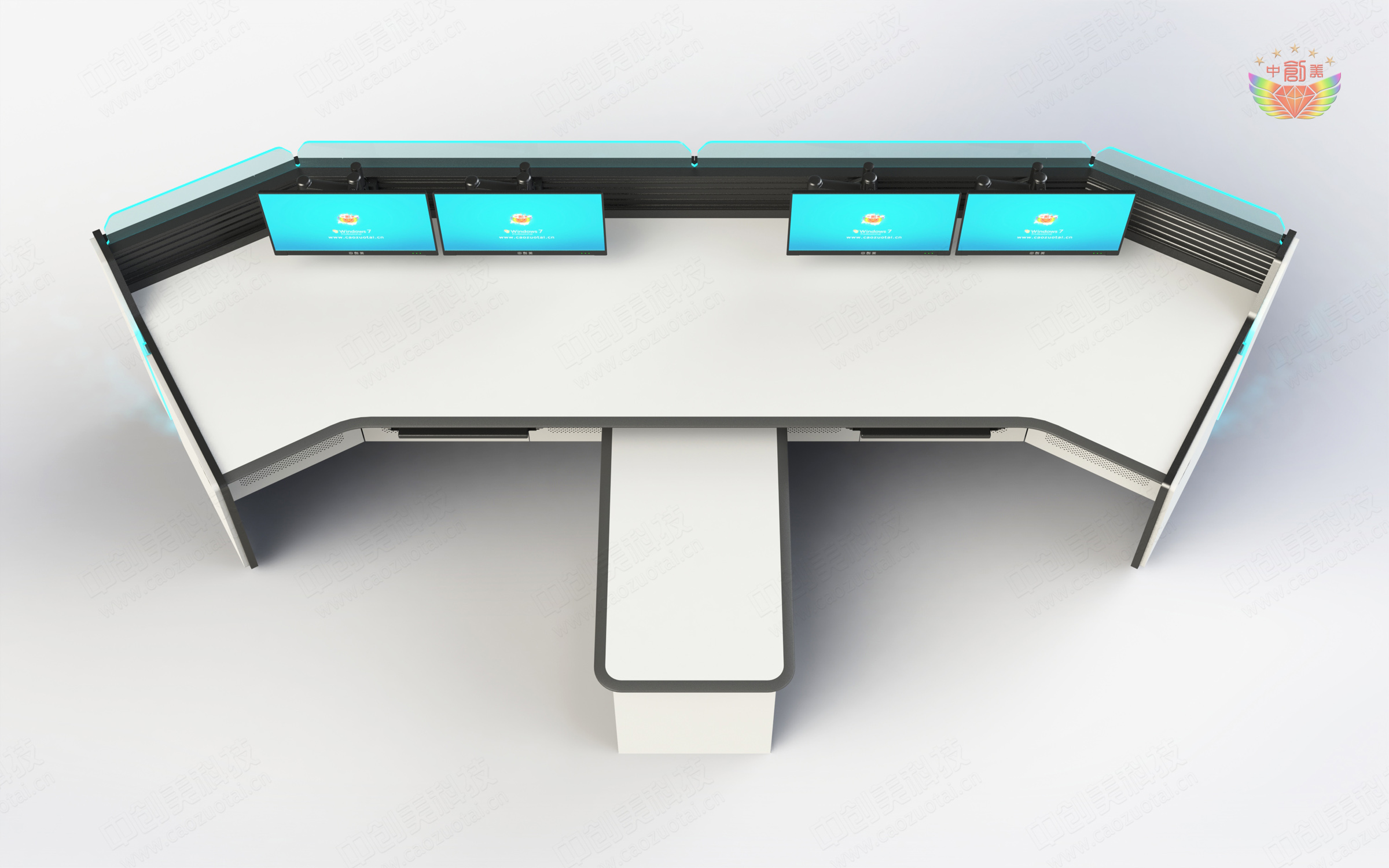 指揮中心控制臺(tái)效果圖
